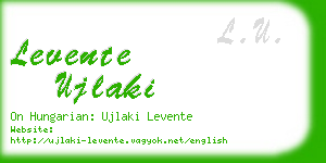 levente ujlaki business card